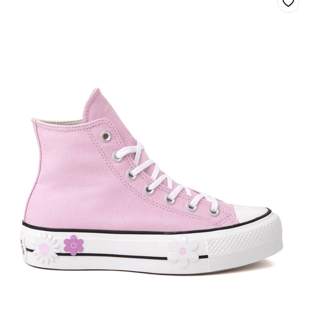 Womens Converse Hi Lift Platform Floral Sneaker - Stardust Lilac